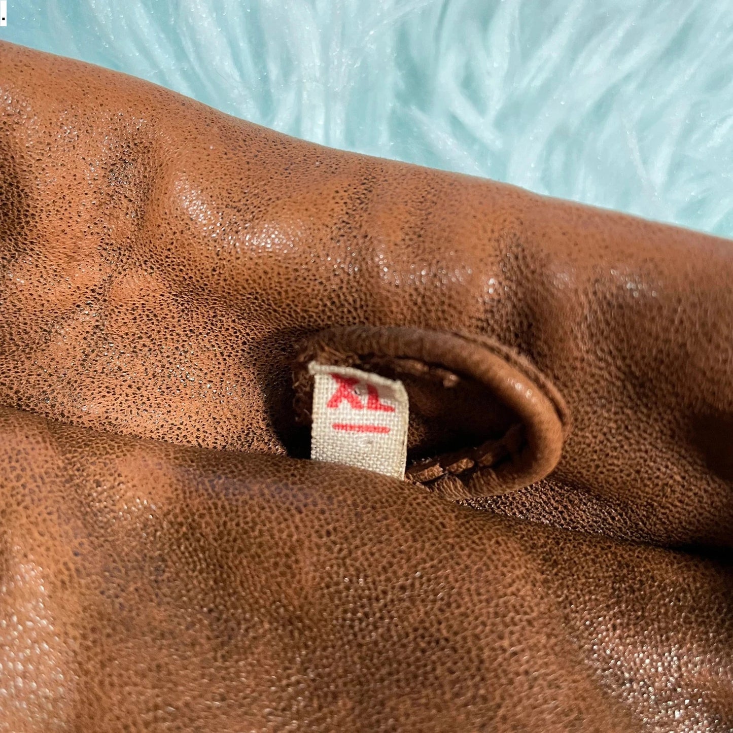 Vintage 80s Brown Leather Jacket - XL