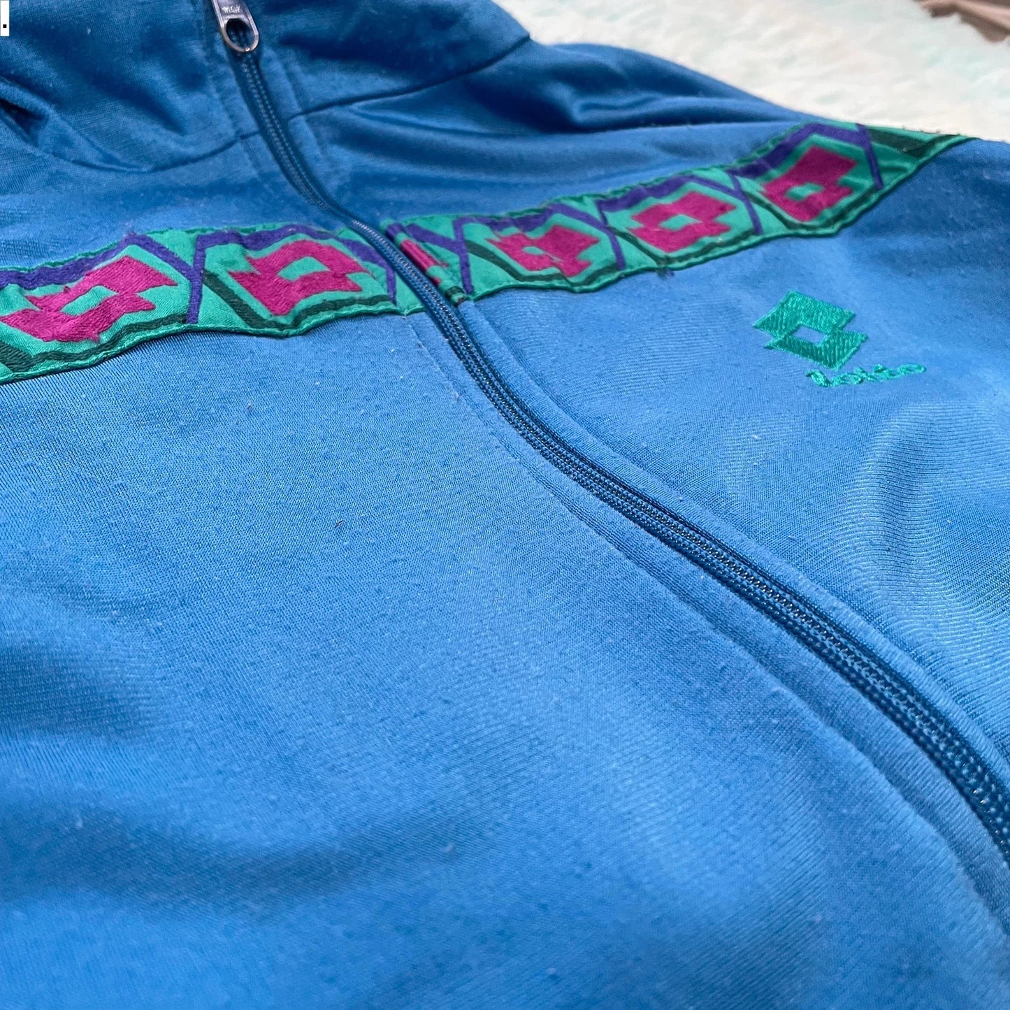 Vintage 90s Blue Funky Lotto Track Jacket - XL