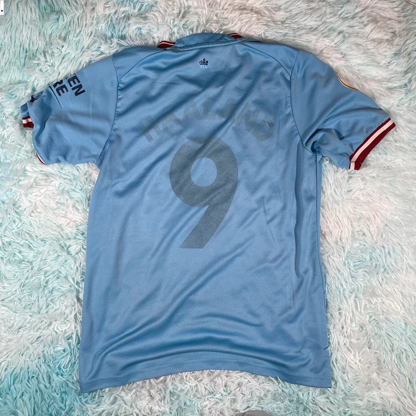 2022 Man City Shirt Haaland Puma Home Kit - Medium