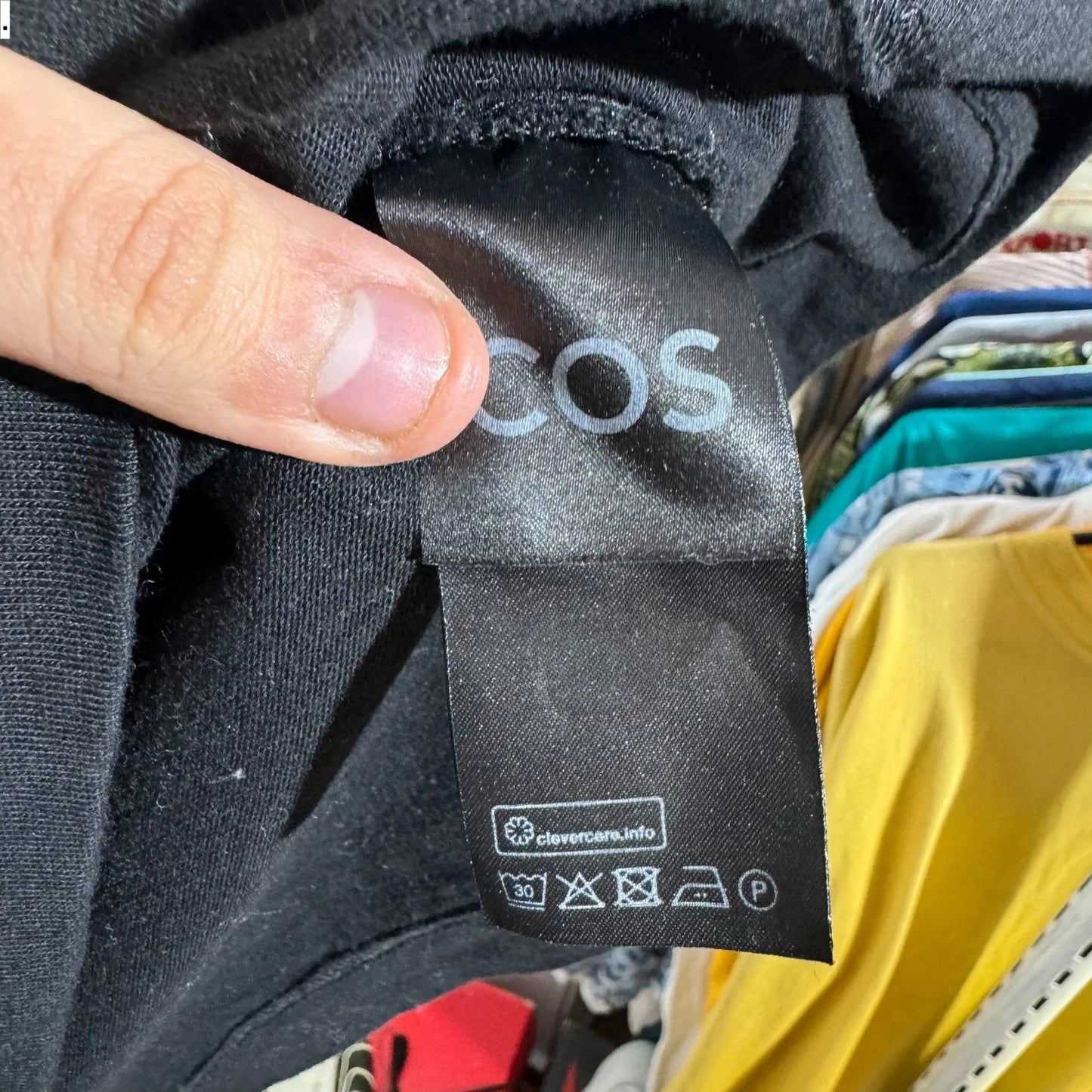 Black Cos T Shirt Plain - Small