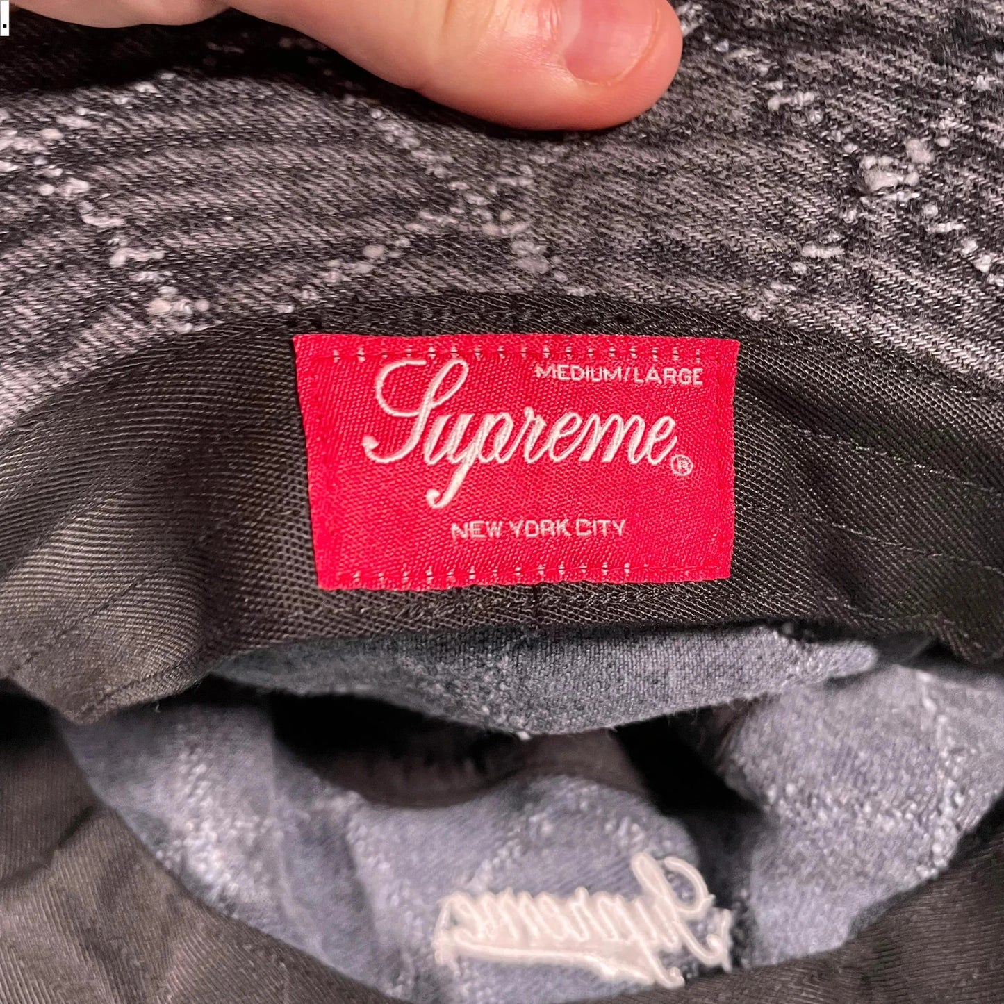 Grey Supreme Bucket Hat - M/L