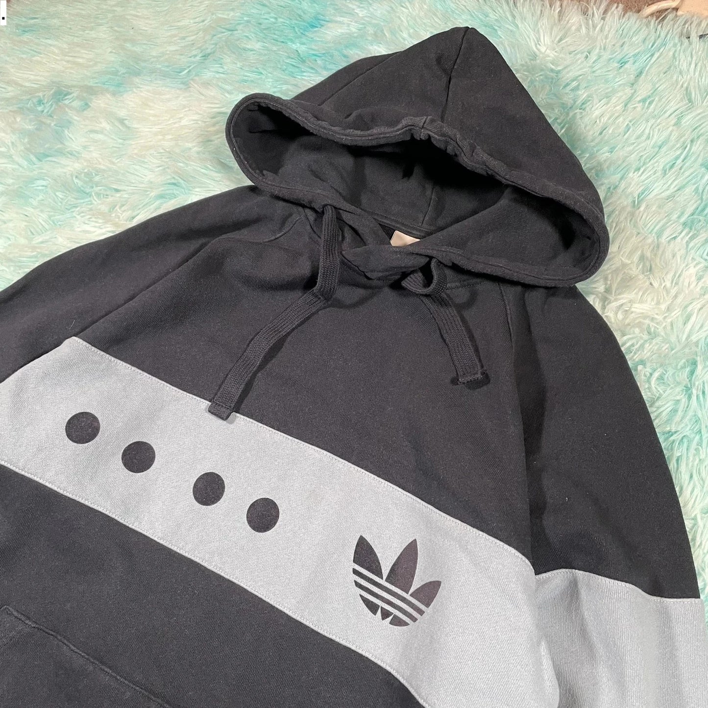Navy Adidas Hoodie - Medium