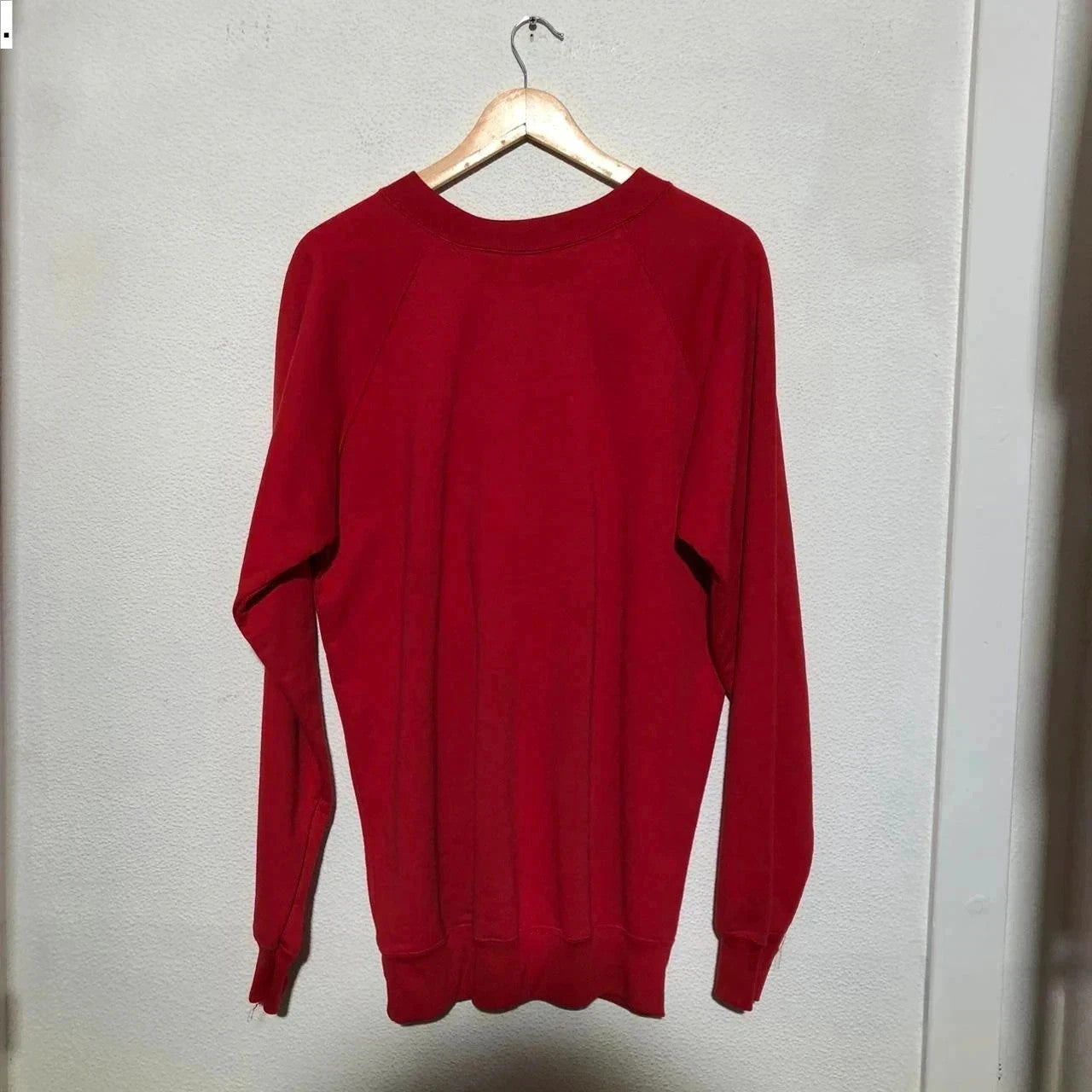 Vintage 90s Red Hard Rock Cafe Sweatshirt Embroidered Spellout - XL