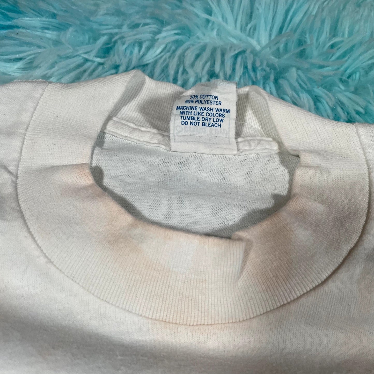 Vintage 90s White Graphic T Shirt - Womens Large