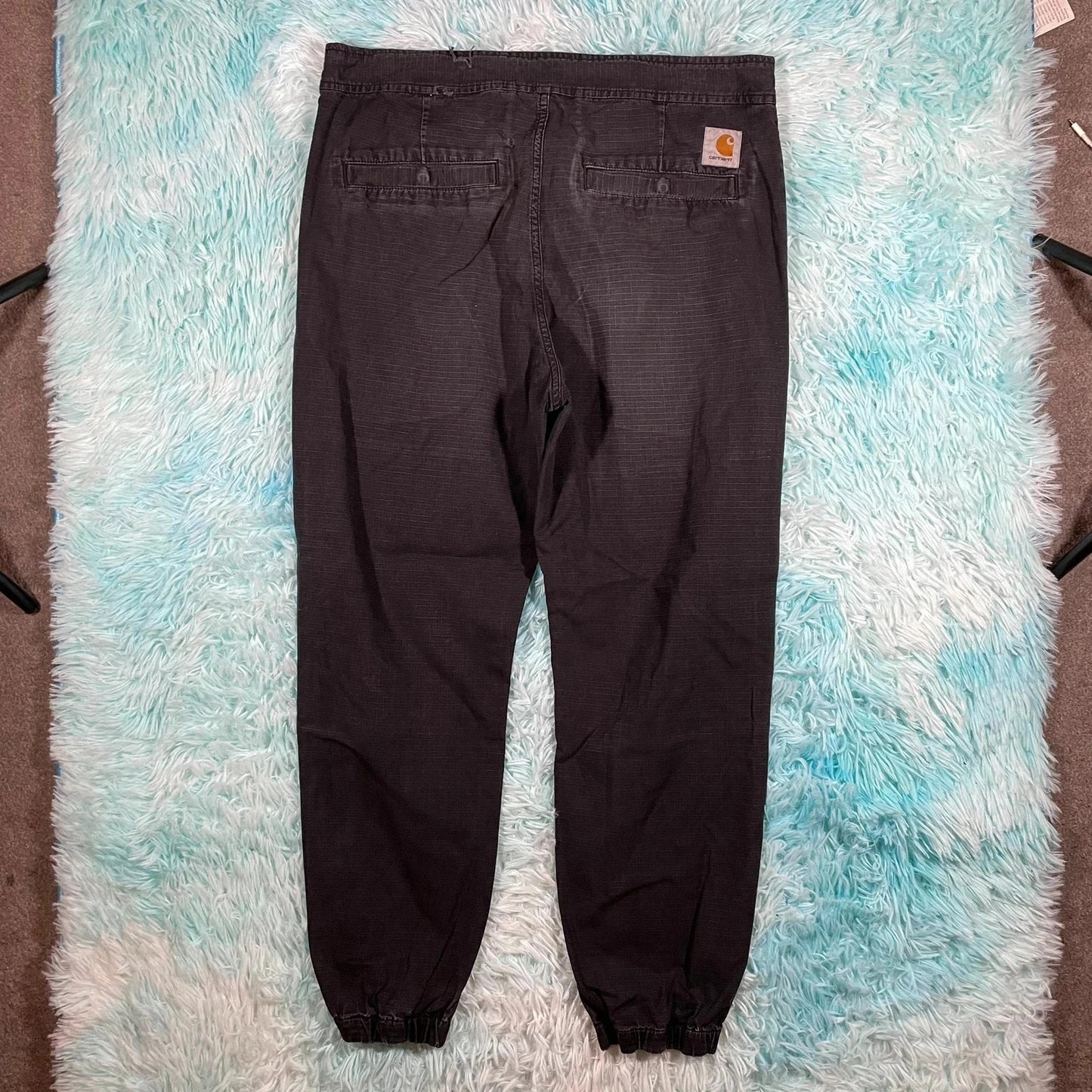Black Carhartt WIP Ripstop Trousers - Large