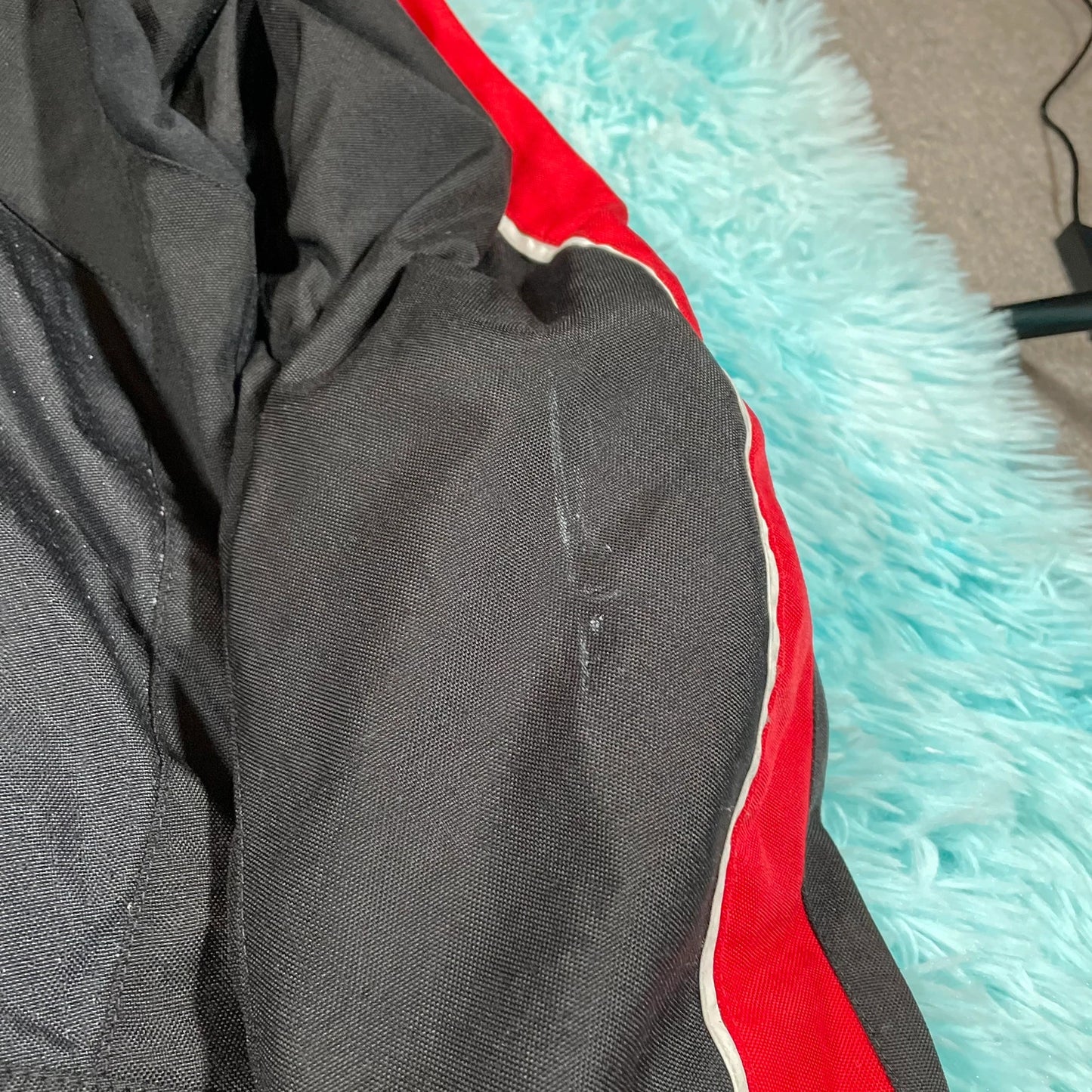 Black & Red Ducati Biker Jacket - Medium