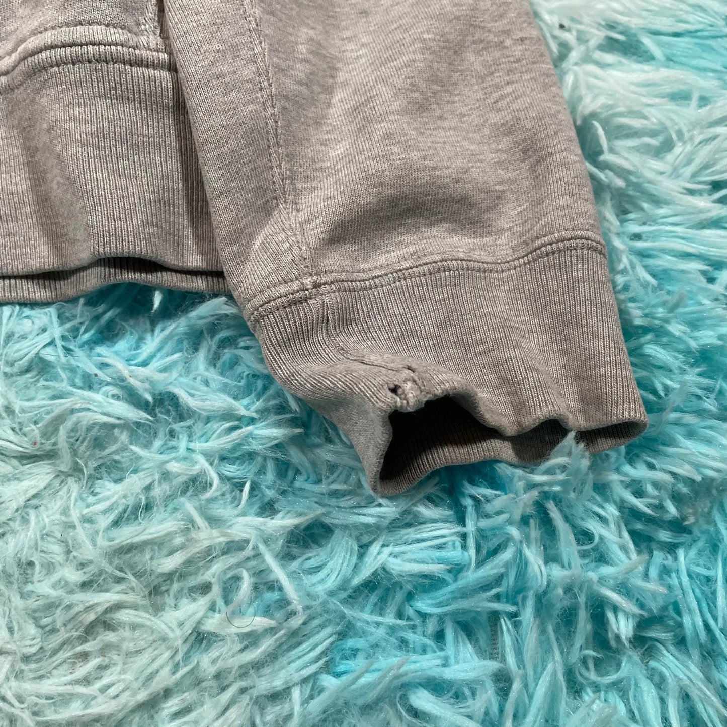 Vintage Grey Polo Ralph Lauren Full Zip Hoodie - Medium