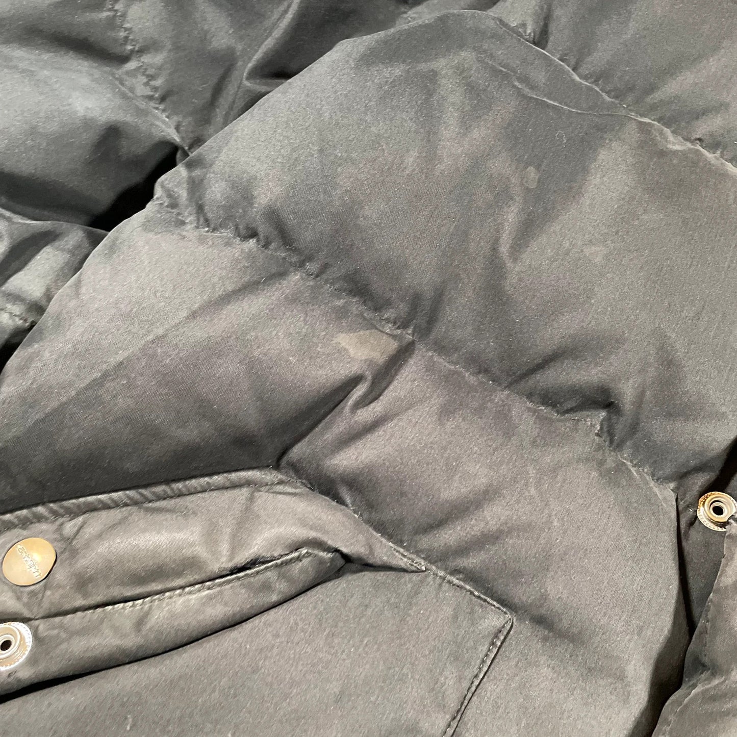 Black Carhartt Puffer Jacket Camo Lining - Medium