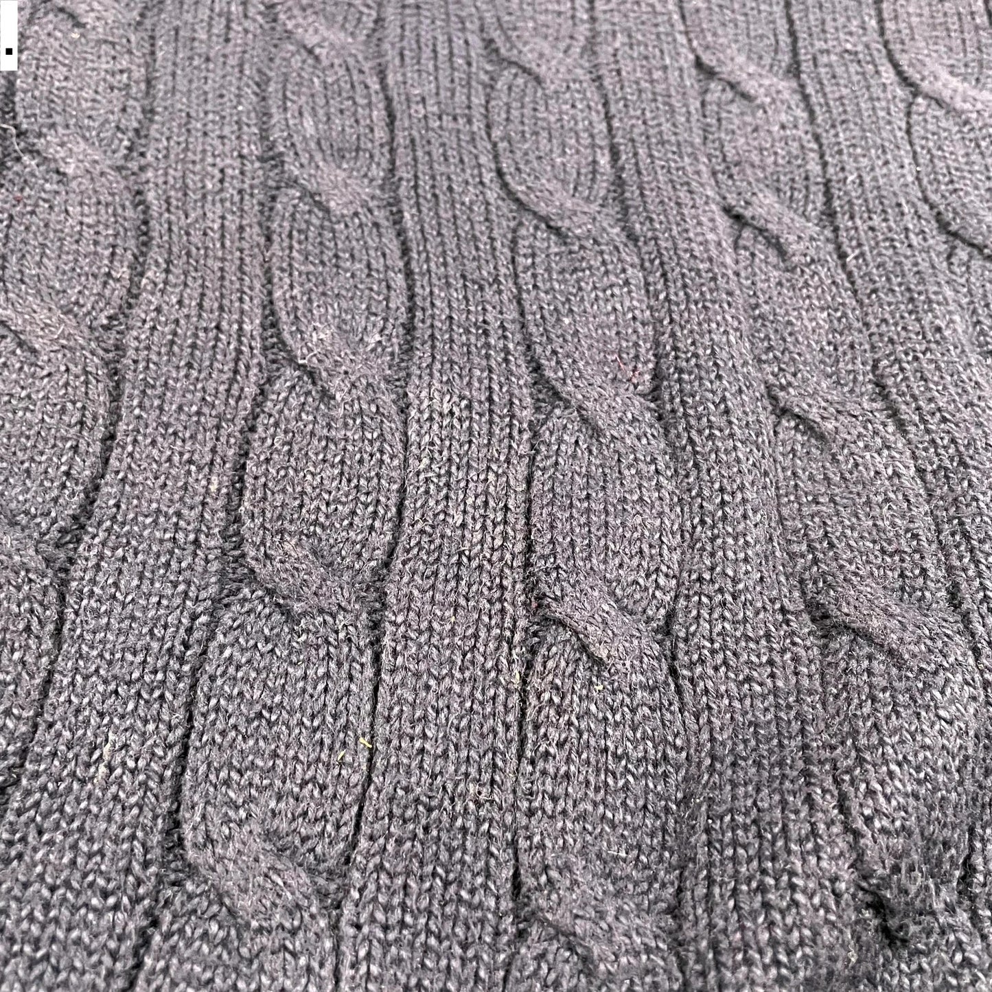 Navy polo Ralph Lauren Cable Knit Jumper - Medium