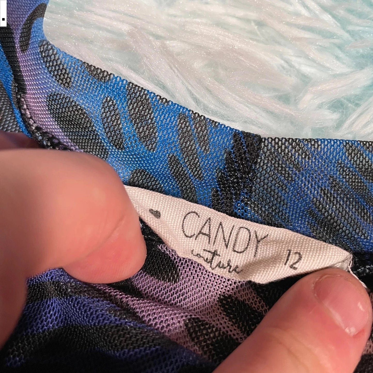 Y2K funky Candy Sheer Mesh Playsuit - Size 12