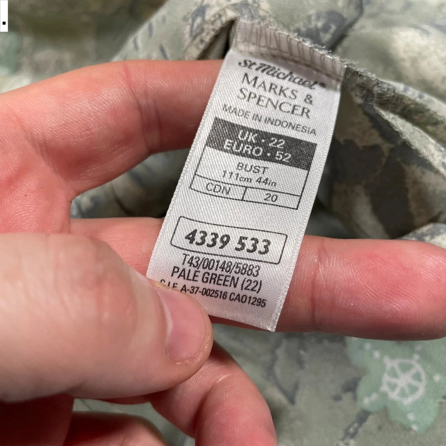 Vintage 90s St Michael Patterned Patterned Shirt - Size 22