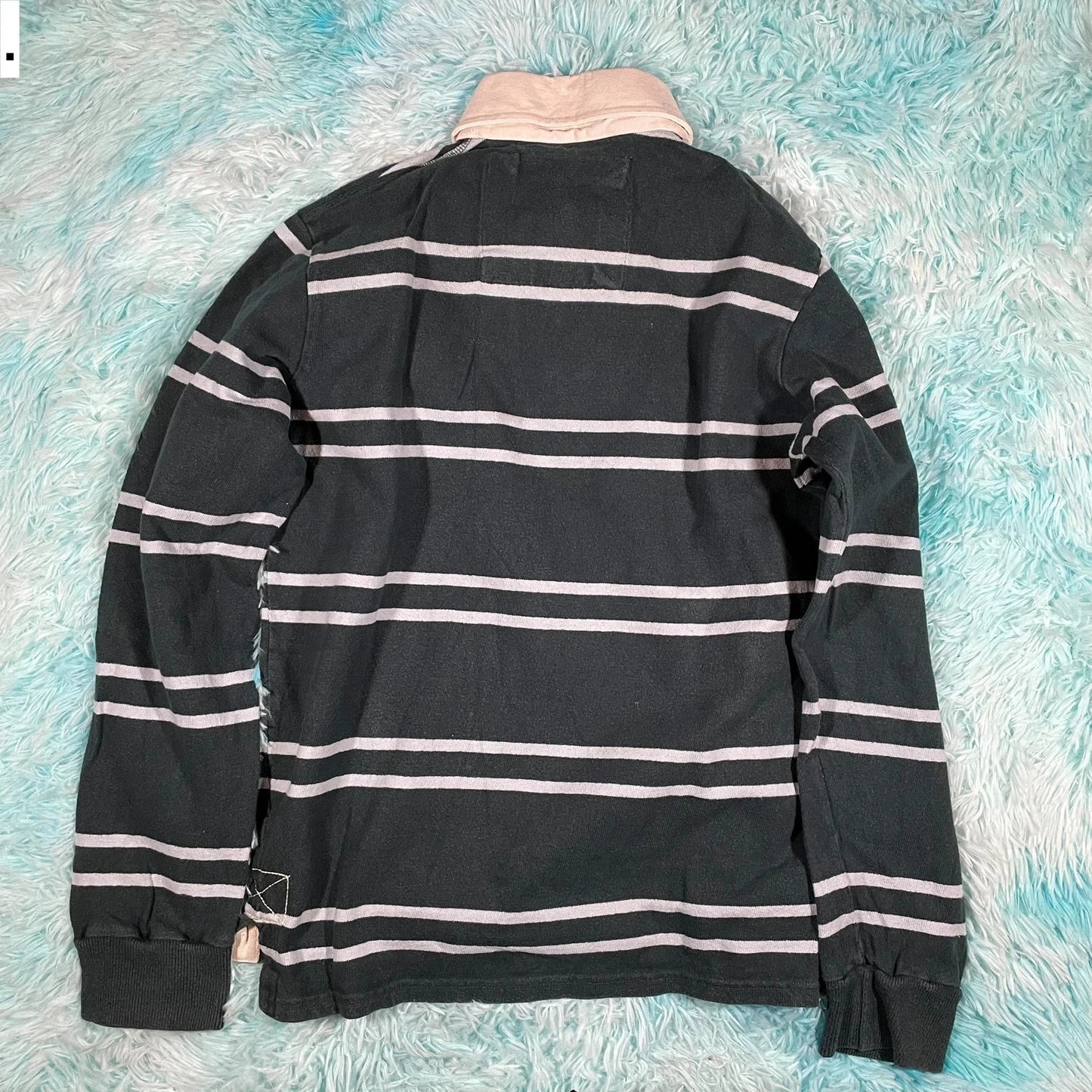 Vintage Dark Green Superdry Rugby Shirt - Large