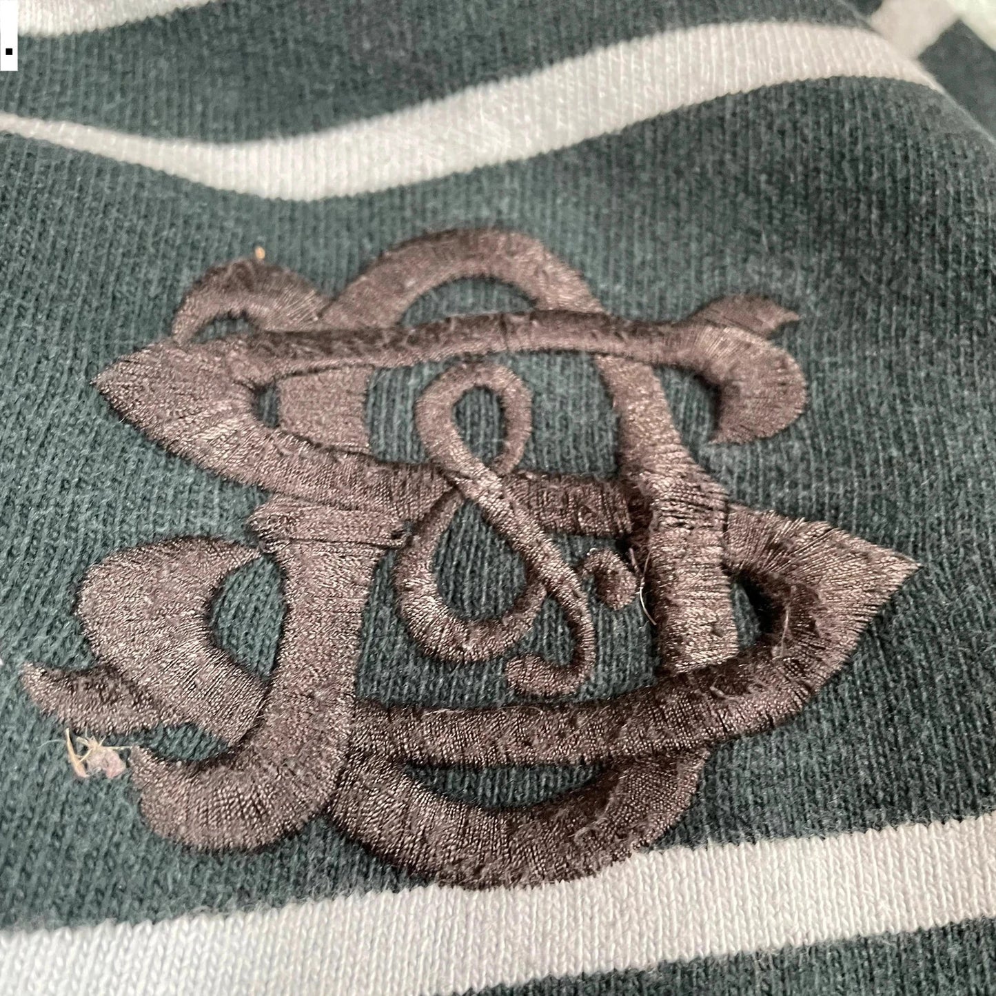 Vintage Dark Green Superdry Rugby Shirt - Large