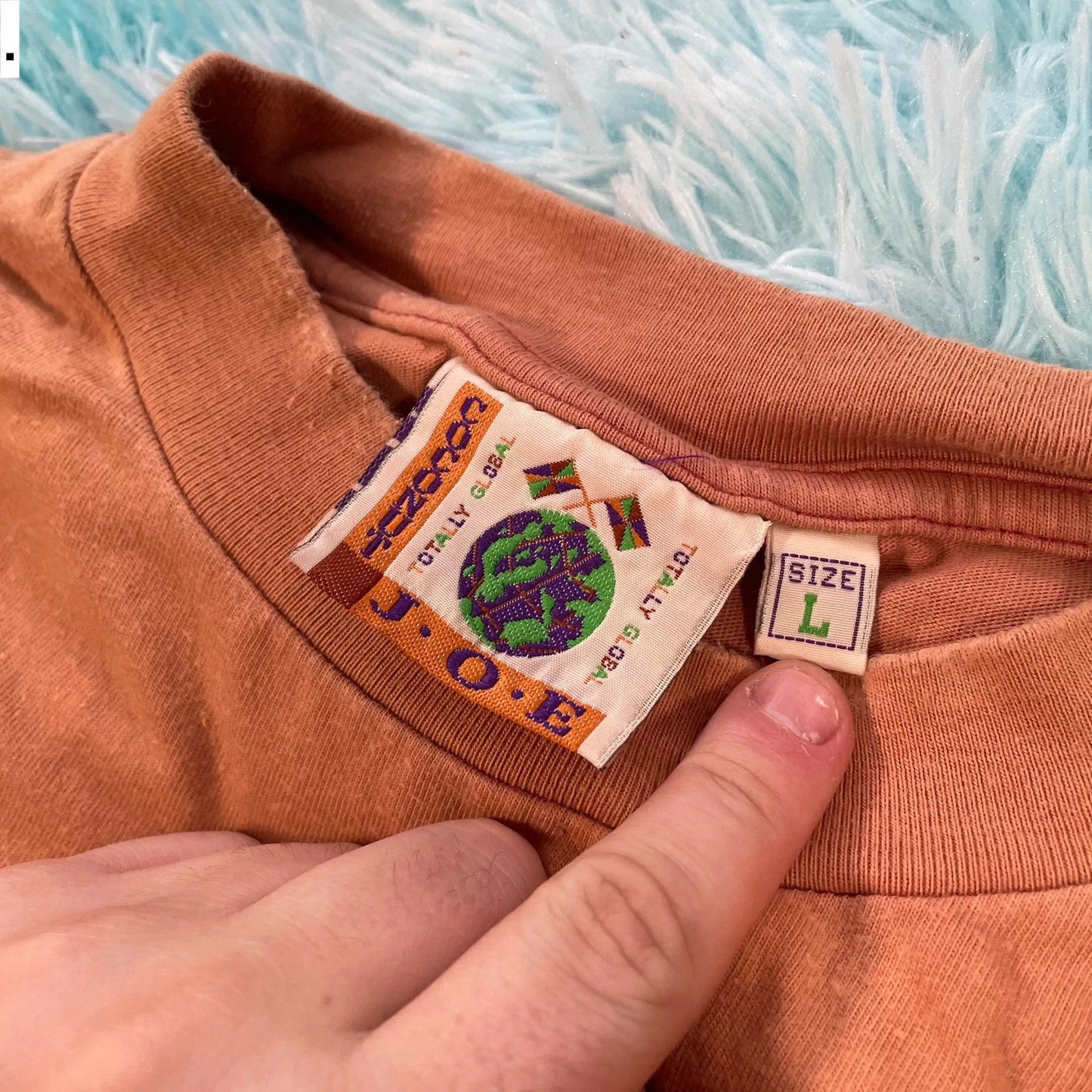 Vintage 90s Burnt Orange Blank T Shirt - Large