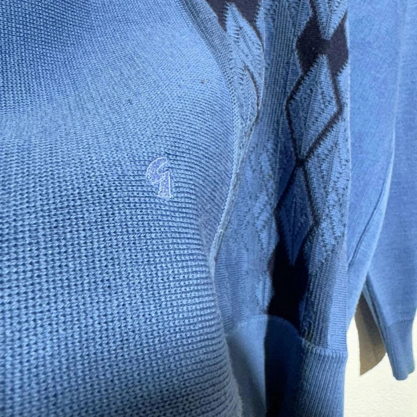 Vintage 90s Light Blue Gabicci Knitted Jumper - Small