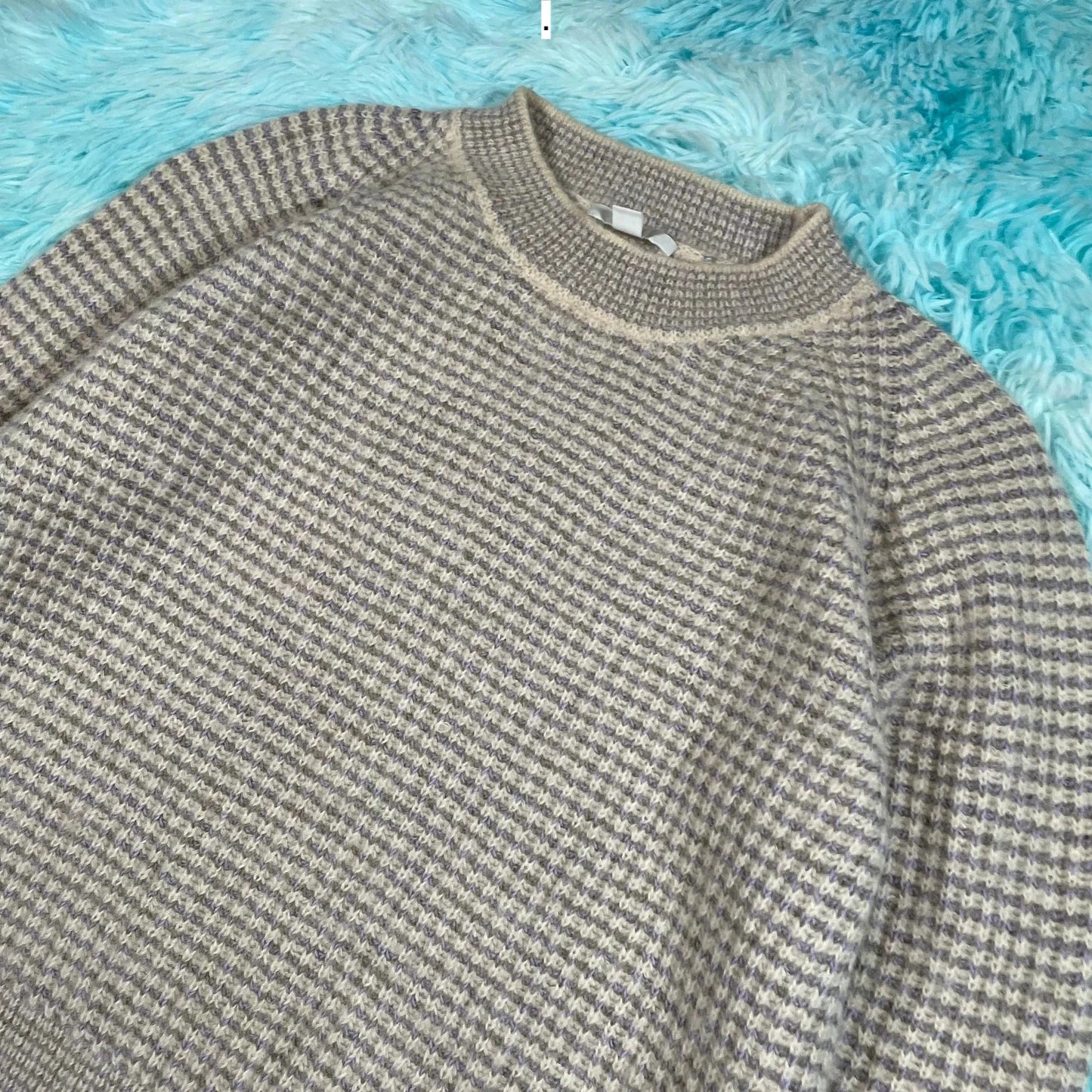 Beige Patterned COS Knitted Jumper - Medium