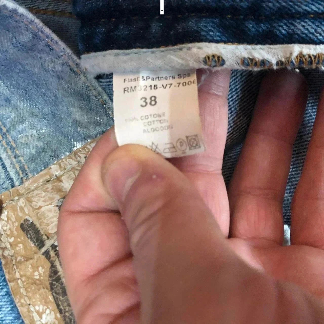 Vintage 90s Embroidered Jeans - 38W 32L