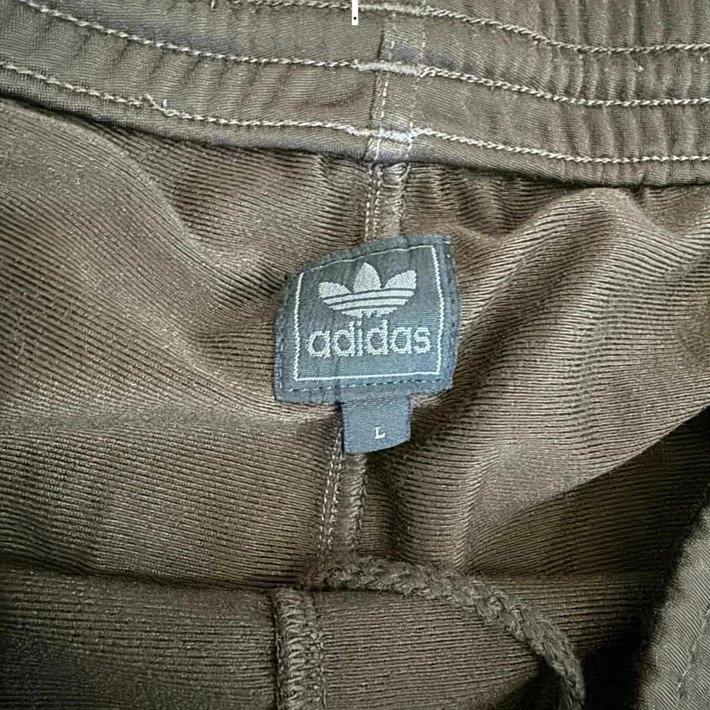 Vintage 00s Adidas Tracksuit Bottoms Brown & Green - Large