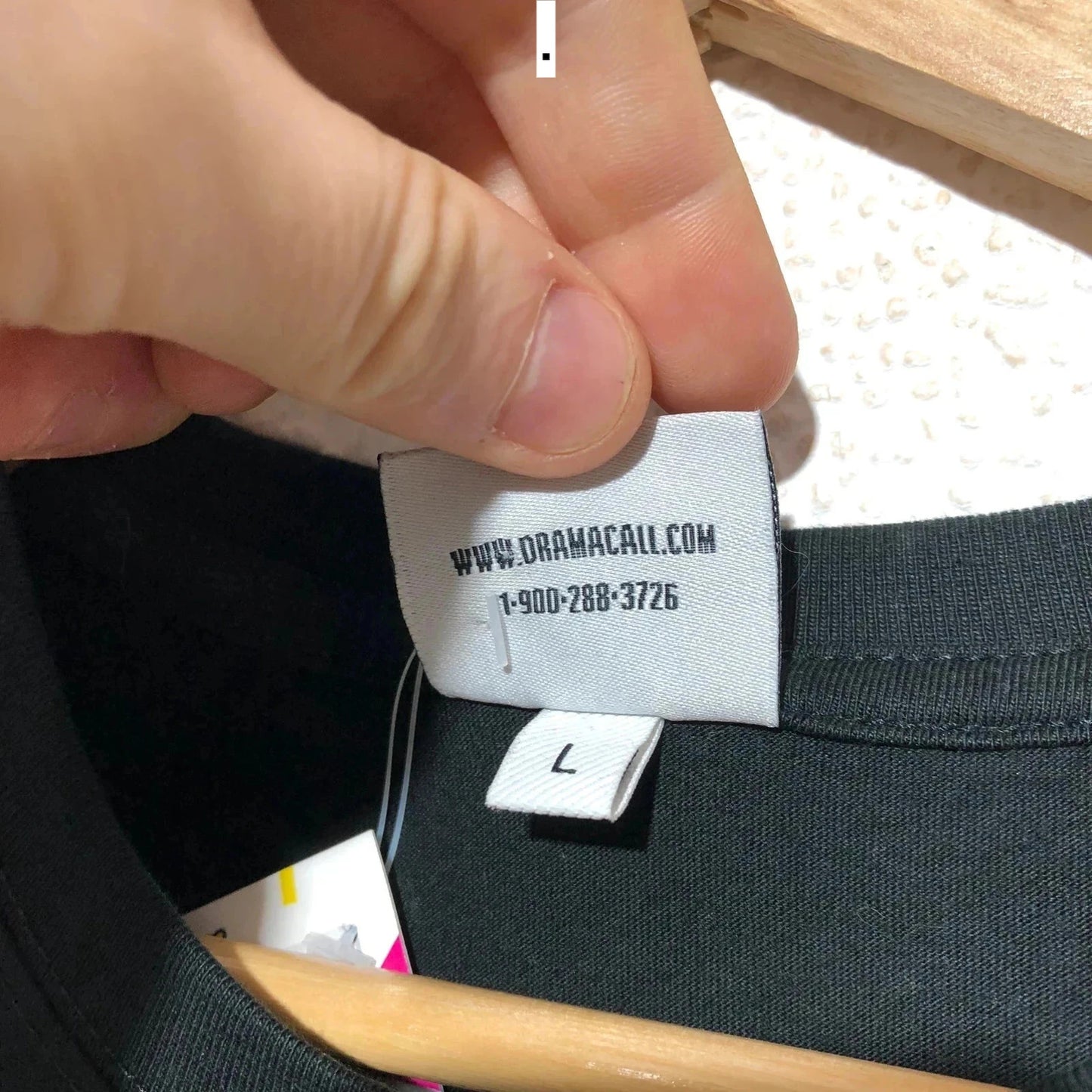 Black Drama Call Graphic T Shirt - Large