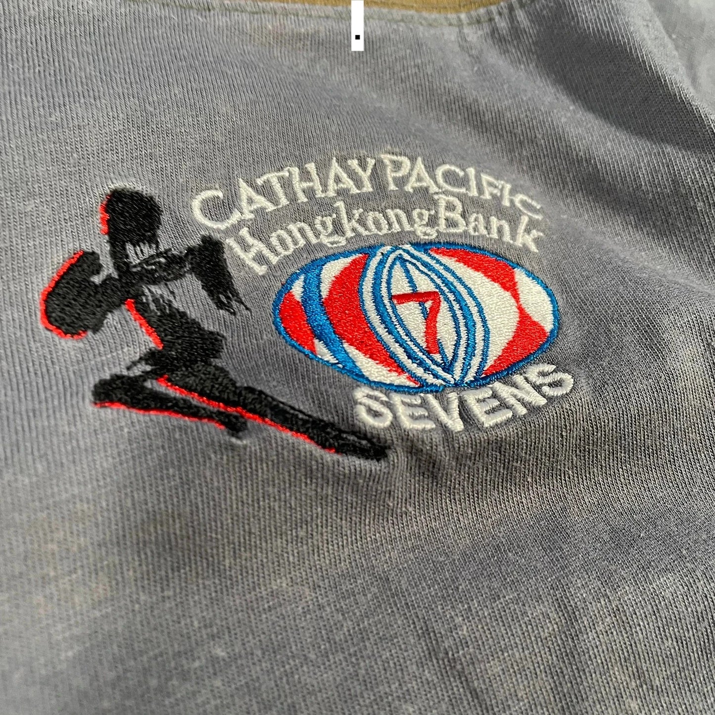 Vintage 90s Cathy Pacific Hong Kong 7s Rugby Polo Shirt Canterbury - Medium