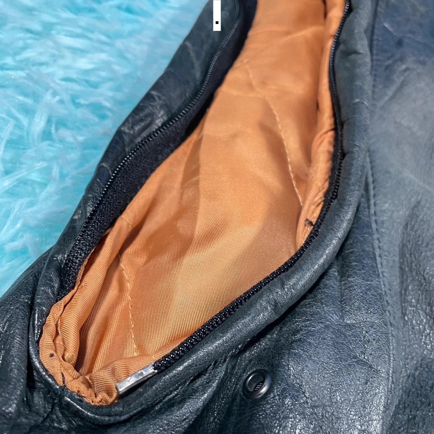 Vintage 90s Black Leather Vest Jacket - Large