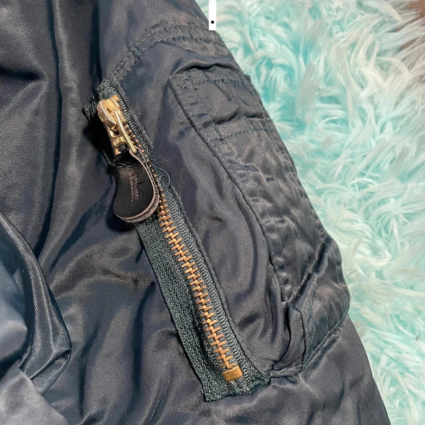 Navy & Orange US Air Force Flight Jacket - XL