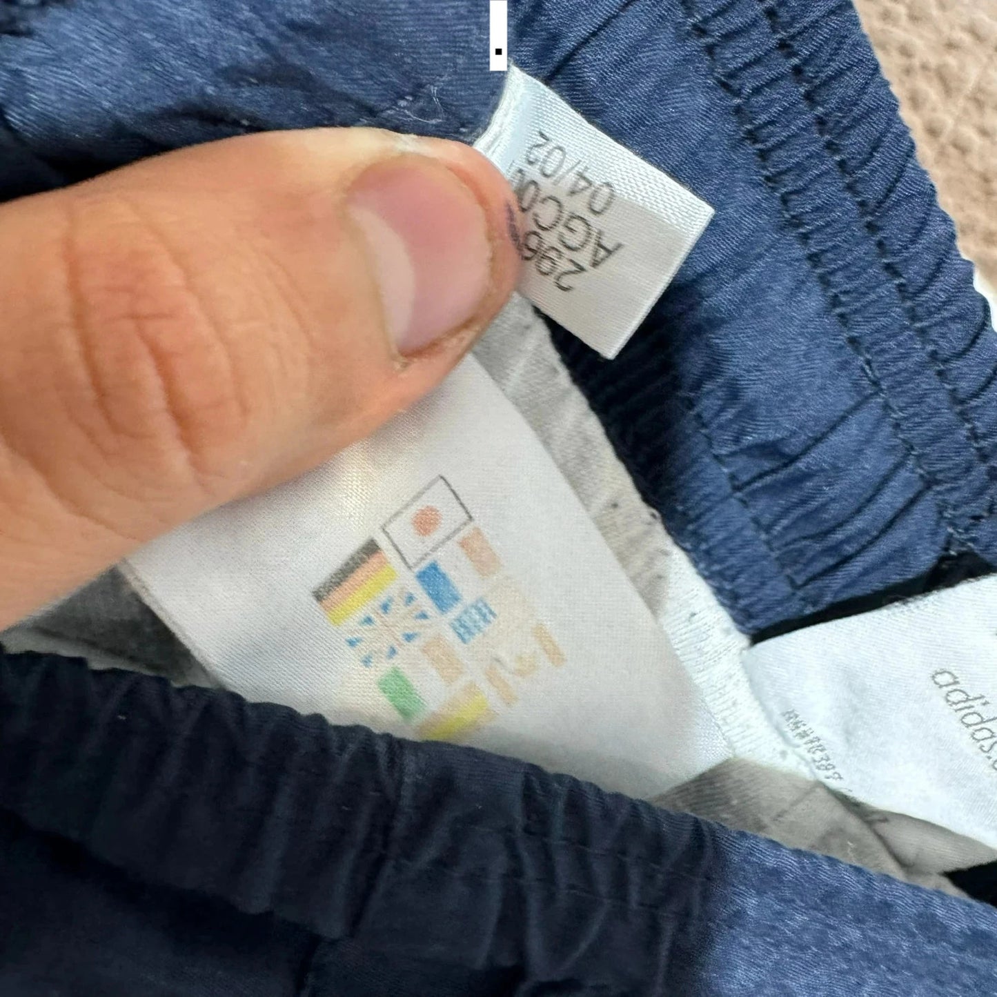 Vintage 00s Navy Adidas Tracksuit Bottoms - Small