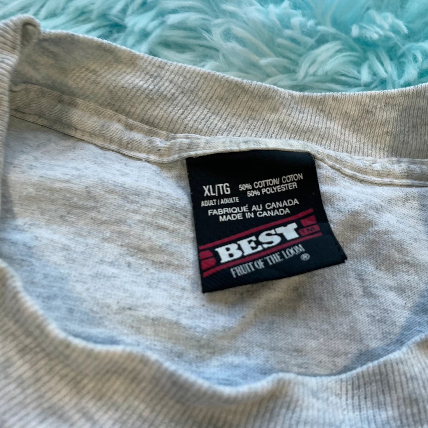 Vintage 90s Grey Arm Wrestling Graphic T Shirt - XL