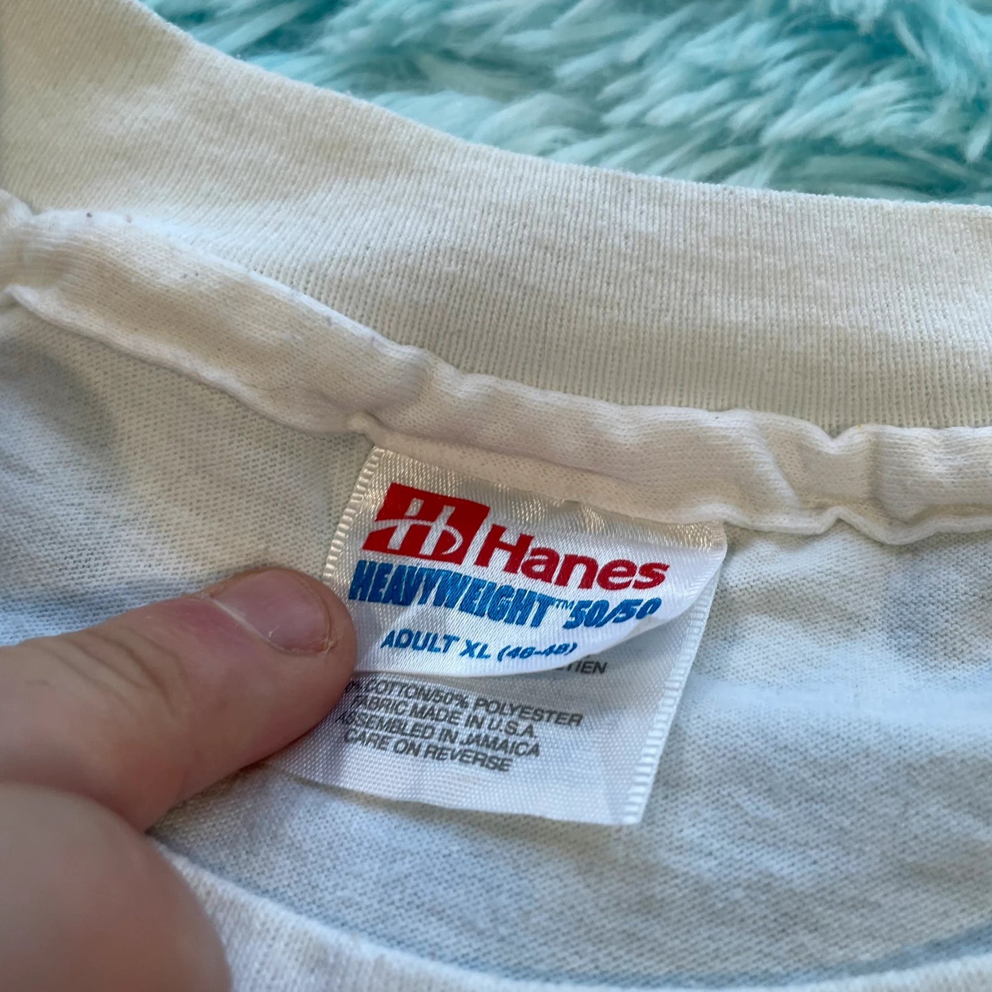 Vintage 90s White Fraternity Graphic T Shirt - XL