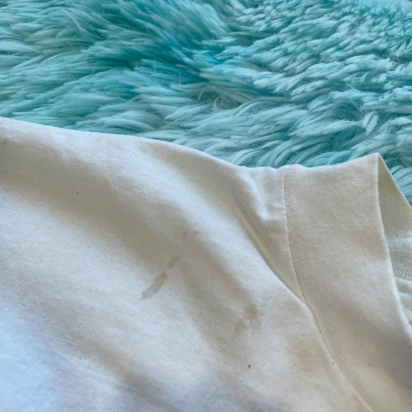 Vintage 80s White Cat Graphic T Shirt - XS