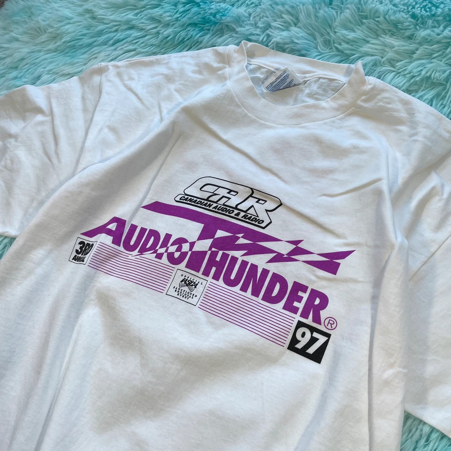Vintage 90s White Canadian Radio Graphic T Shirt - XL