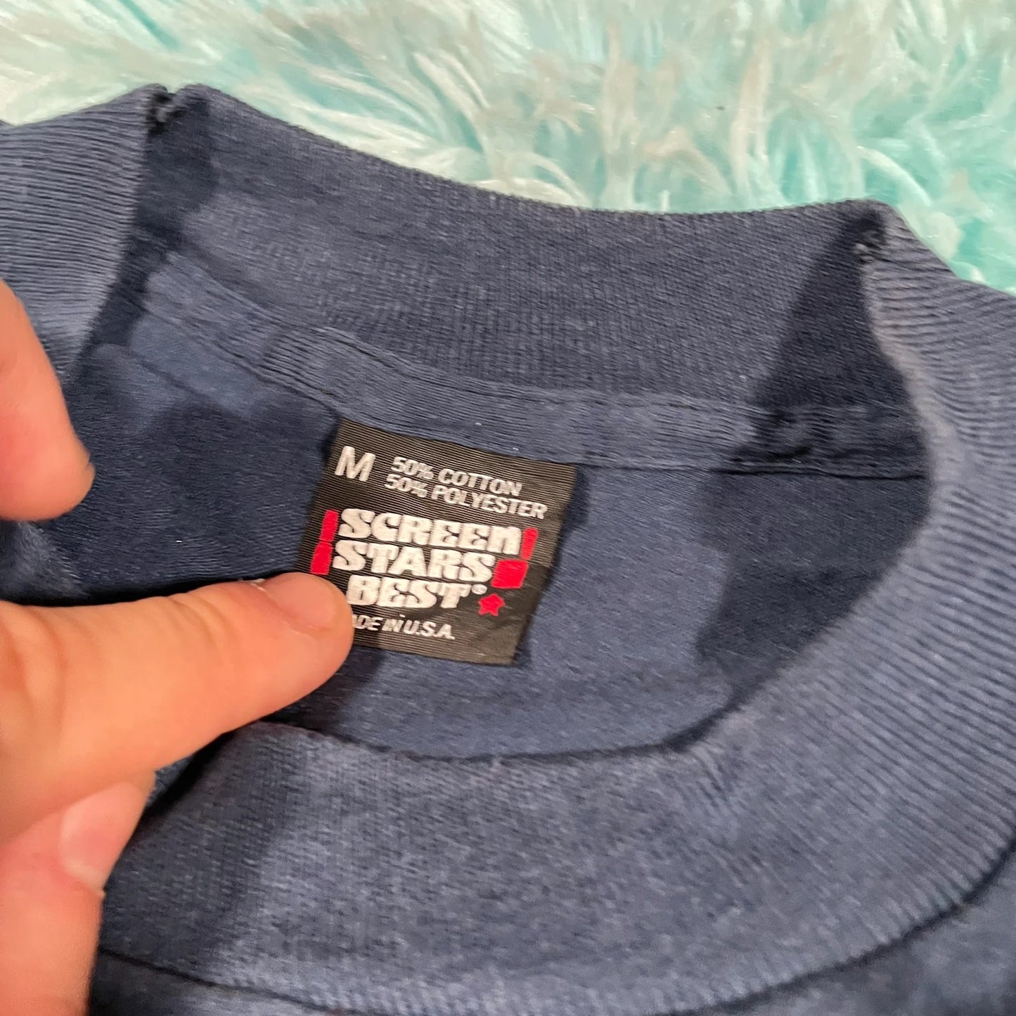 Vintage 90s Navy Johnstown Dragon 5k Race Graphic T Shirt - Medium