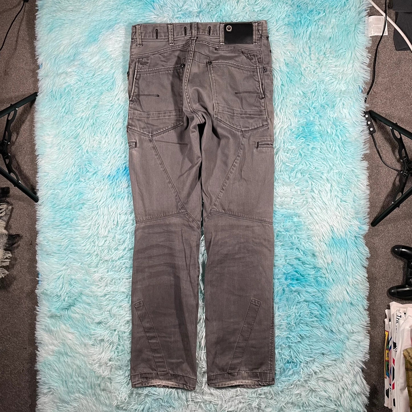 Grey G-Star Raw Biker Jeans - 32W 34L