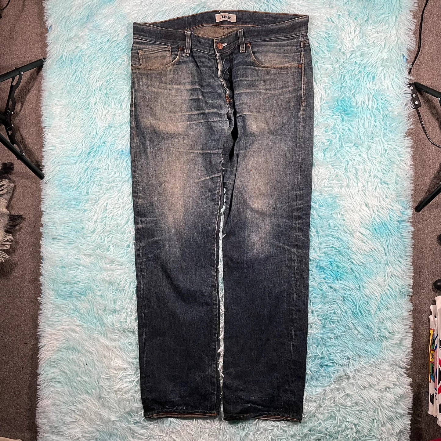 Blue Acne Studios Jeans Straight Leg - 36W 34L