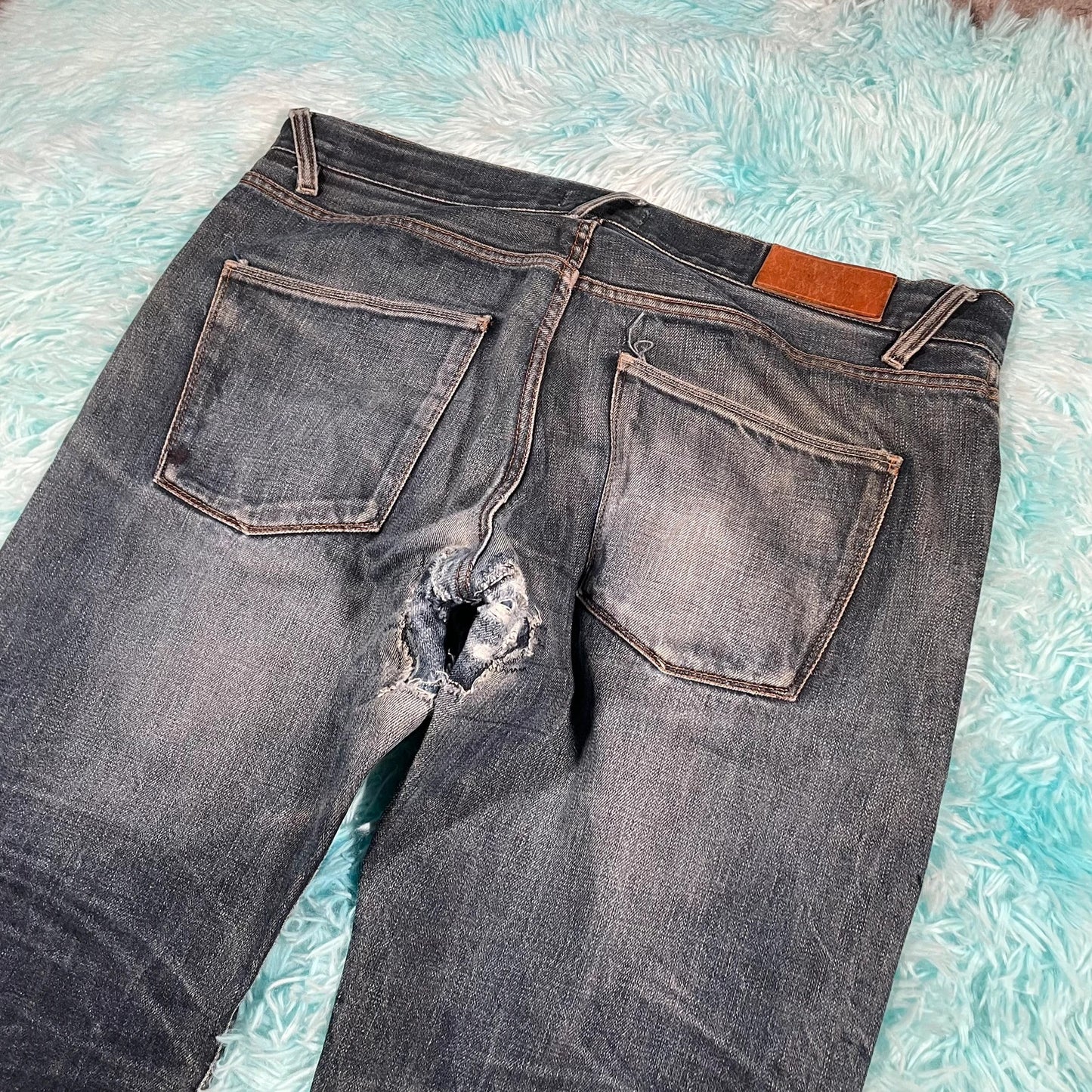 Blue Acne Studios Jeans Straight Leg - 36W 34L