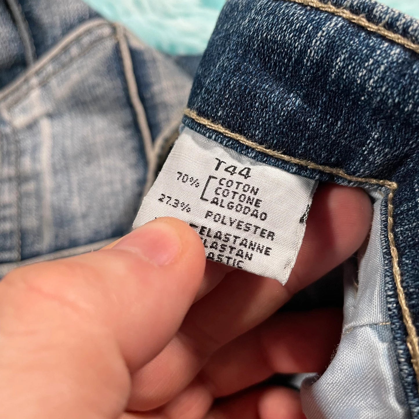 Vintage 00s Patterned Jeans Bootcut - Size 16
