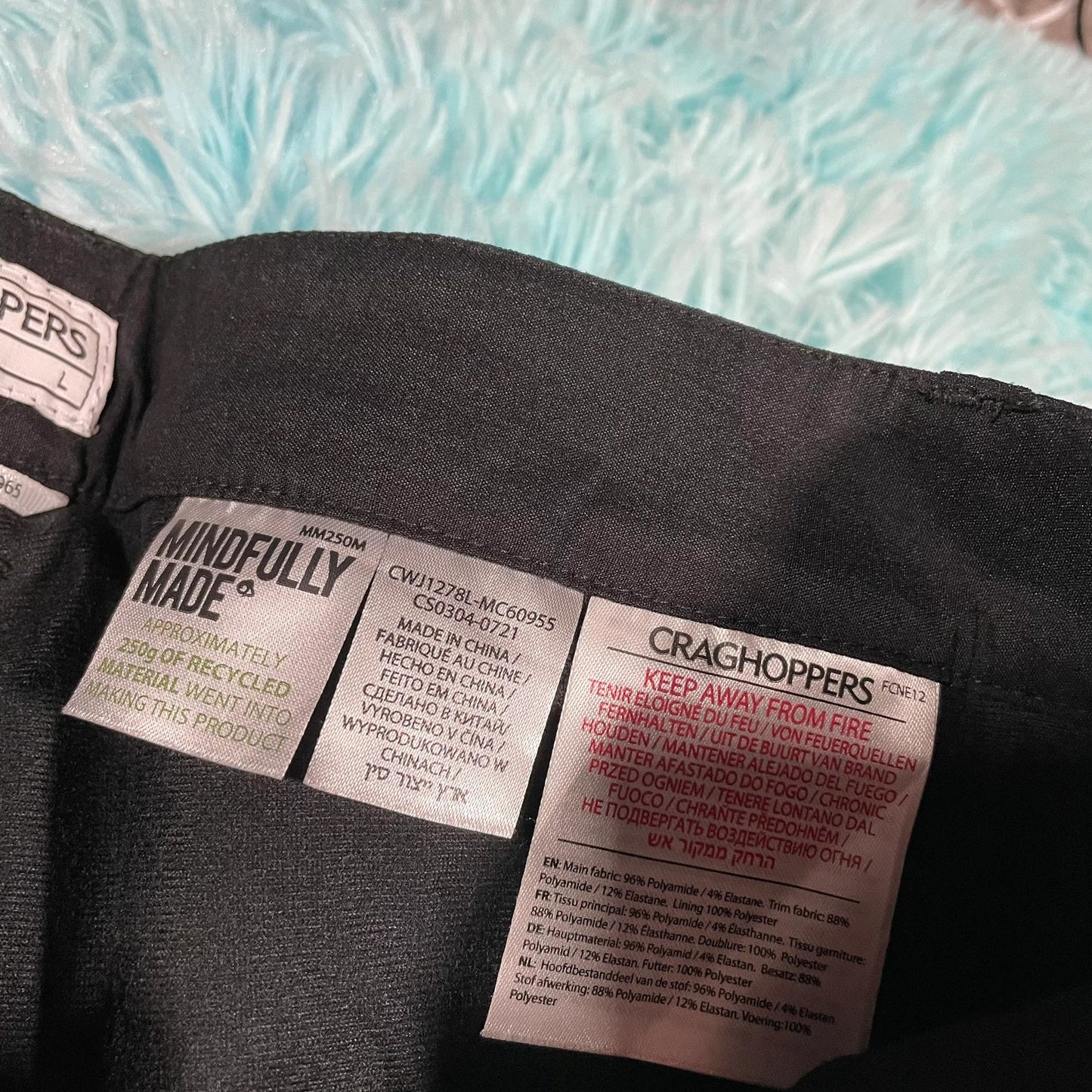 Black Craghoppers Hiking Trousers - Size 10