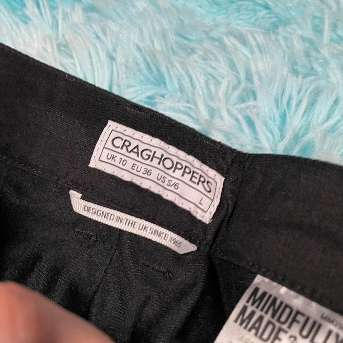 Black Craghoppers Hiking Trousers - Size 10
