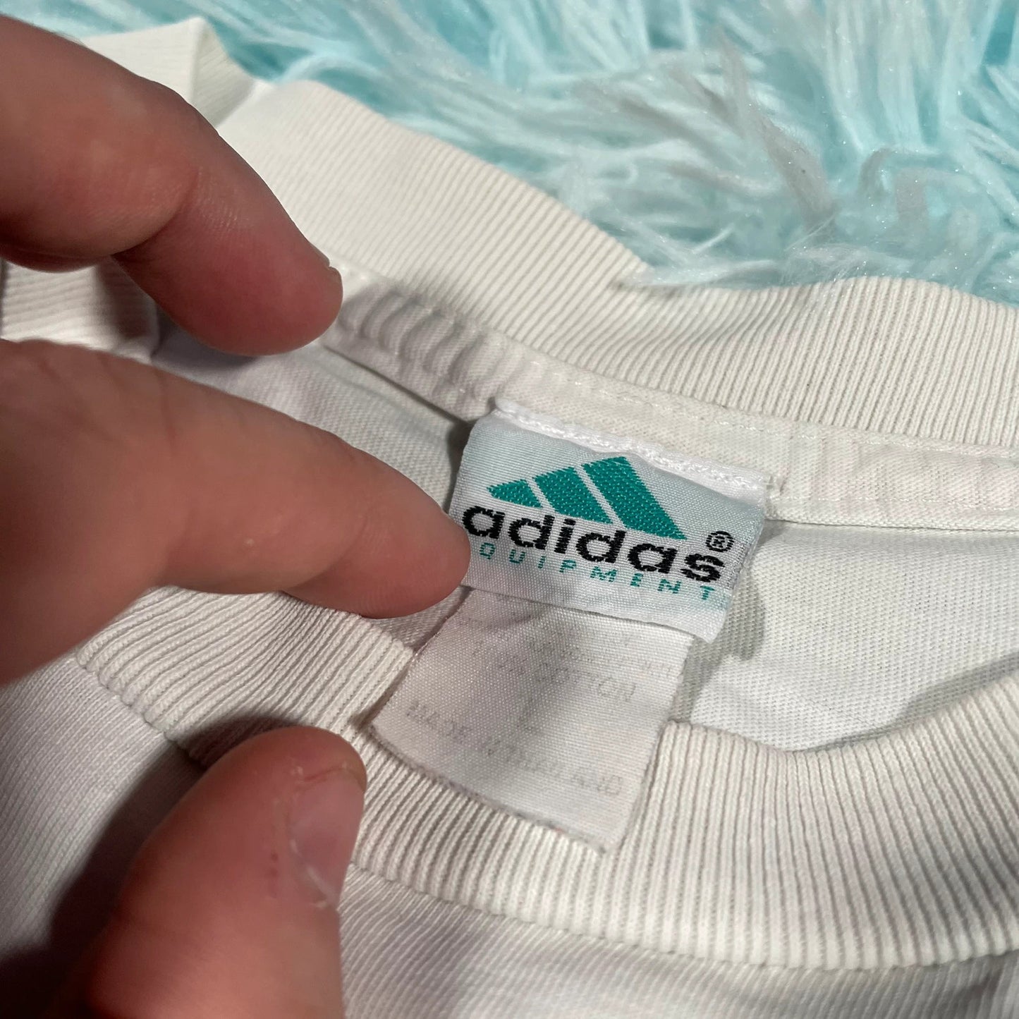 Vintage 90s White Adidas T Shirt - Large