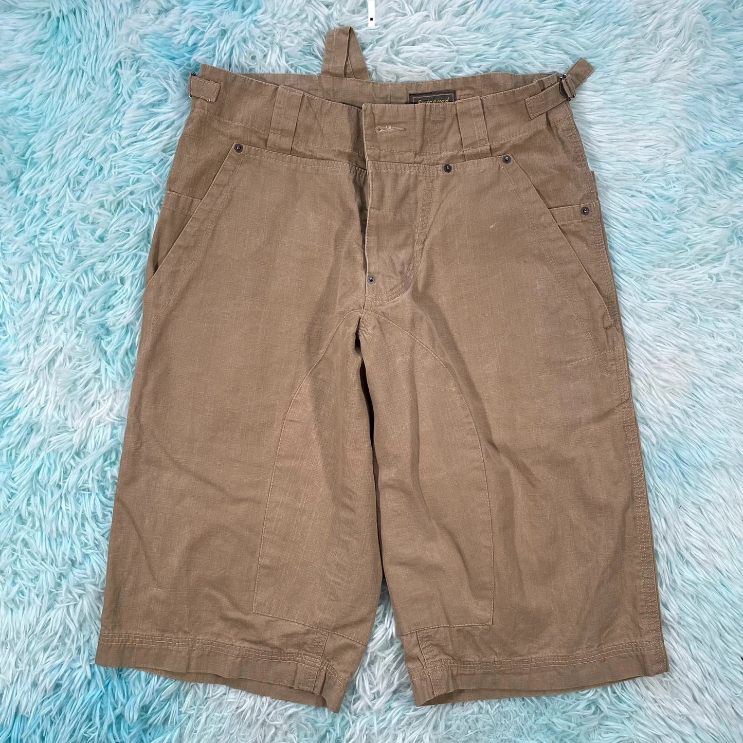 Vintage 90s Brown Baggy Shorts - Medium