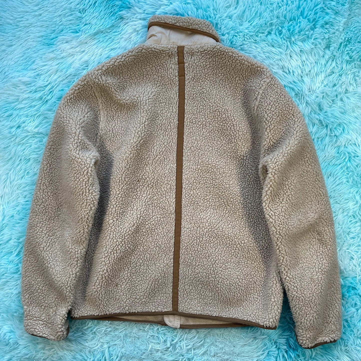 Beige Nordic Sherpa Fleece Jacket - Medium