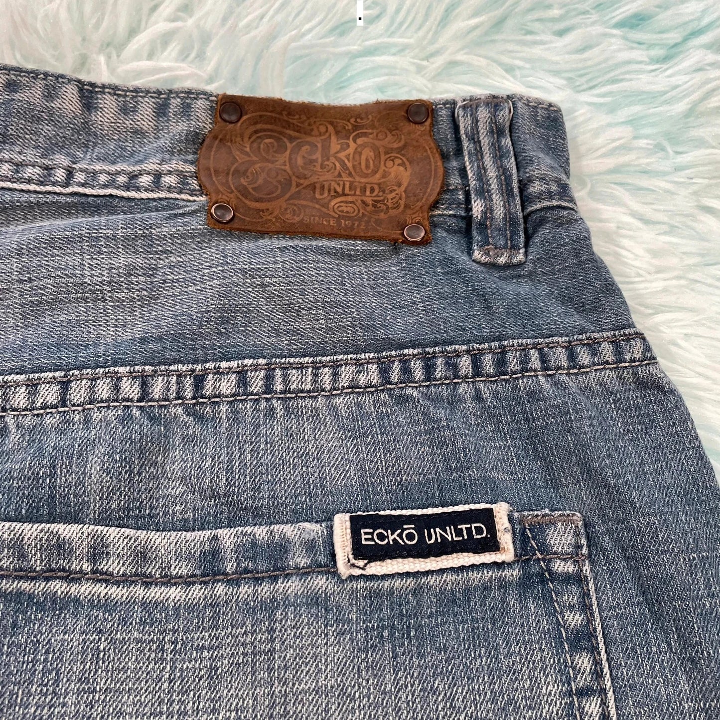 Vintage 00s Ecko Unltd Jean Shorts Jorts - 38W