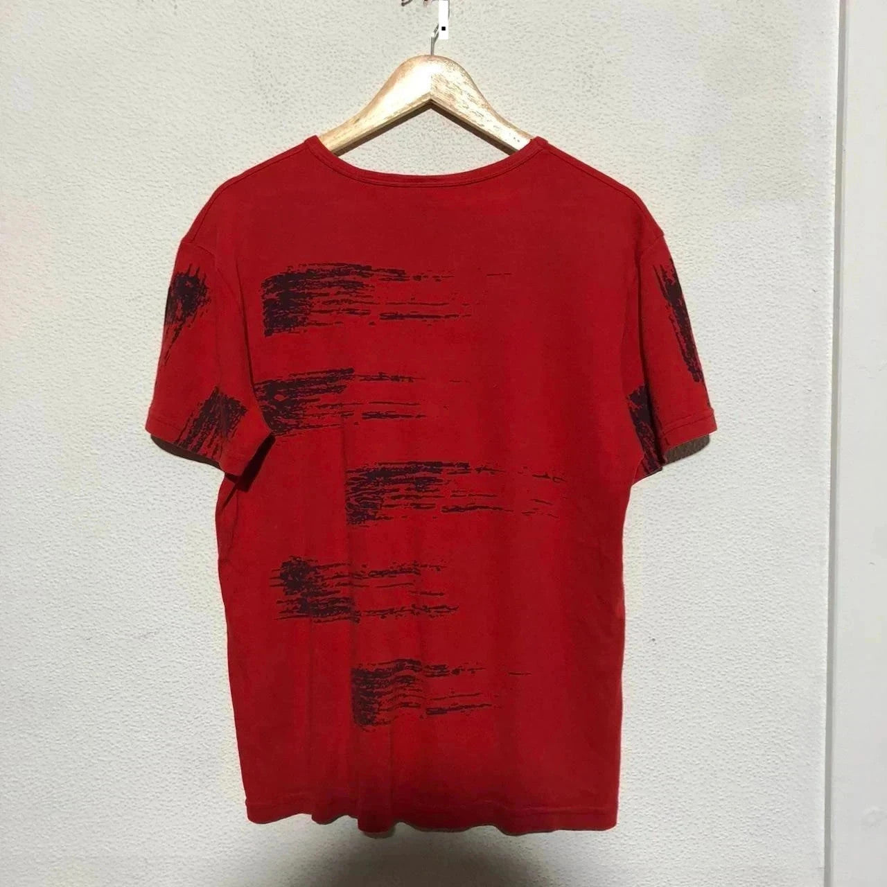 Vintage 90s Red Patterned Diesel T Shirt - Large