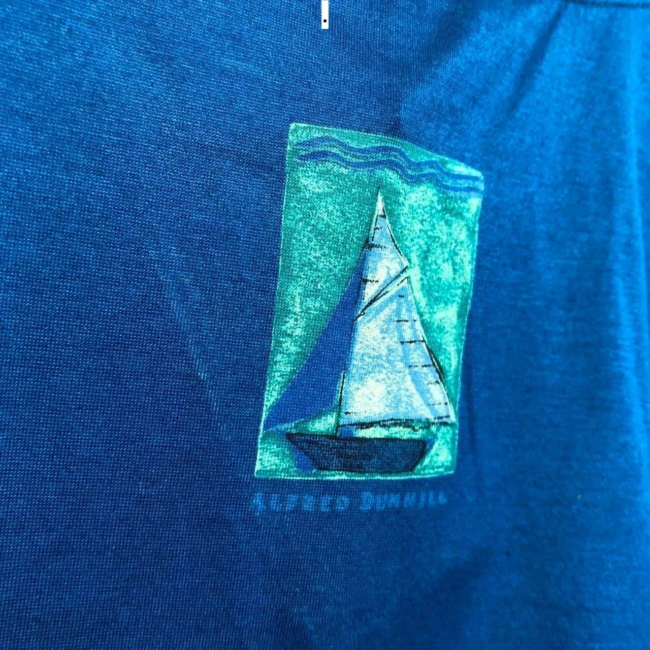 Vintage 80s Blue Dunhill Nautical T Shirt - XS