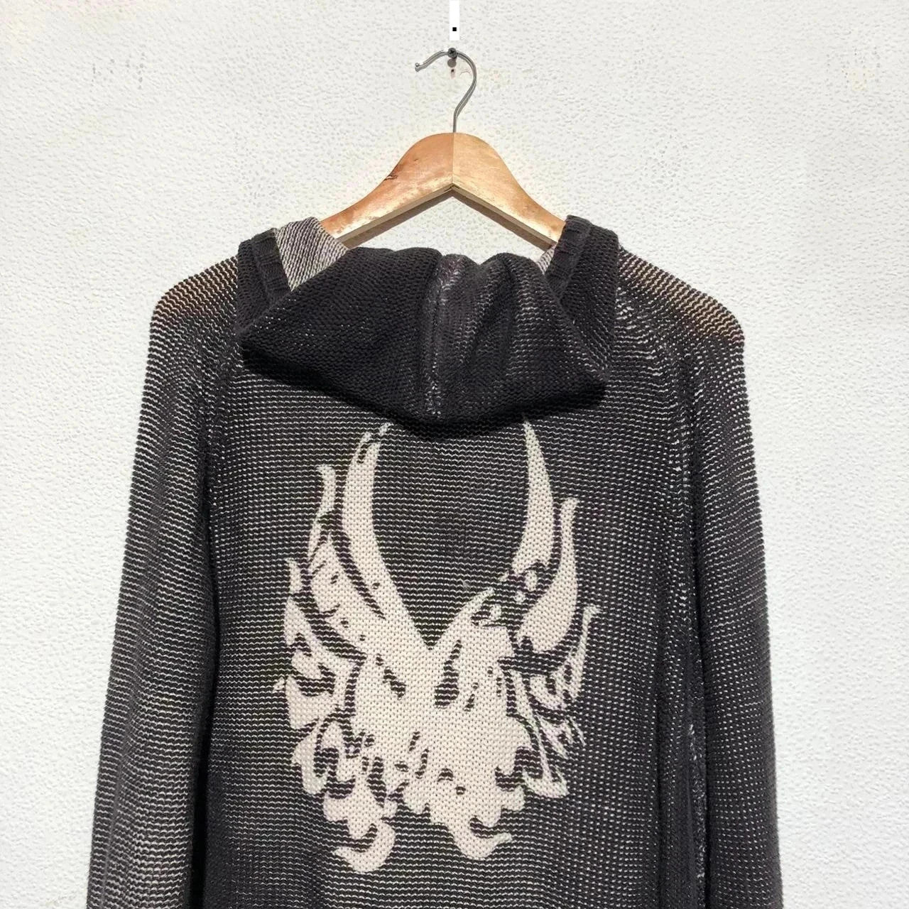 Vintage 00s Y2K Brown Skater Hoodie Waffle Knit 4You Jeans - Large