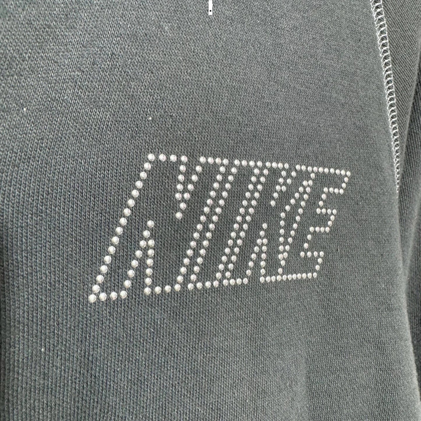 Vintage Dark Grey Y2K Nike Hoodie Full Zip - Medium