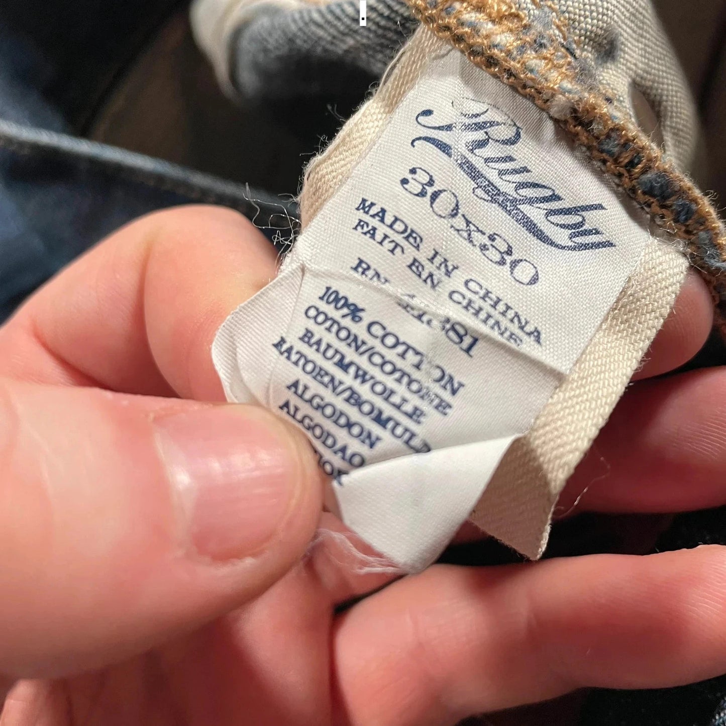 Navy Polo Ralph Lauren Rugby Jeans Slim Fit - 30W 30L