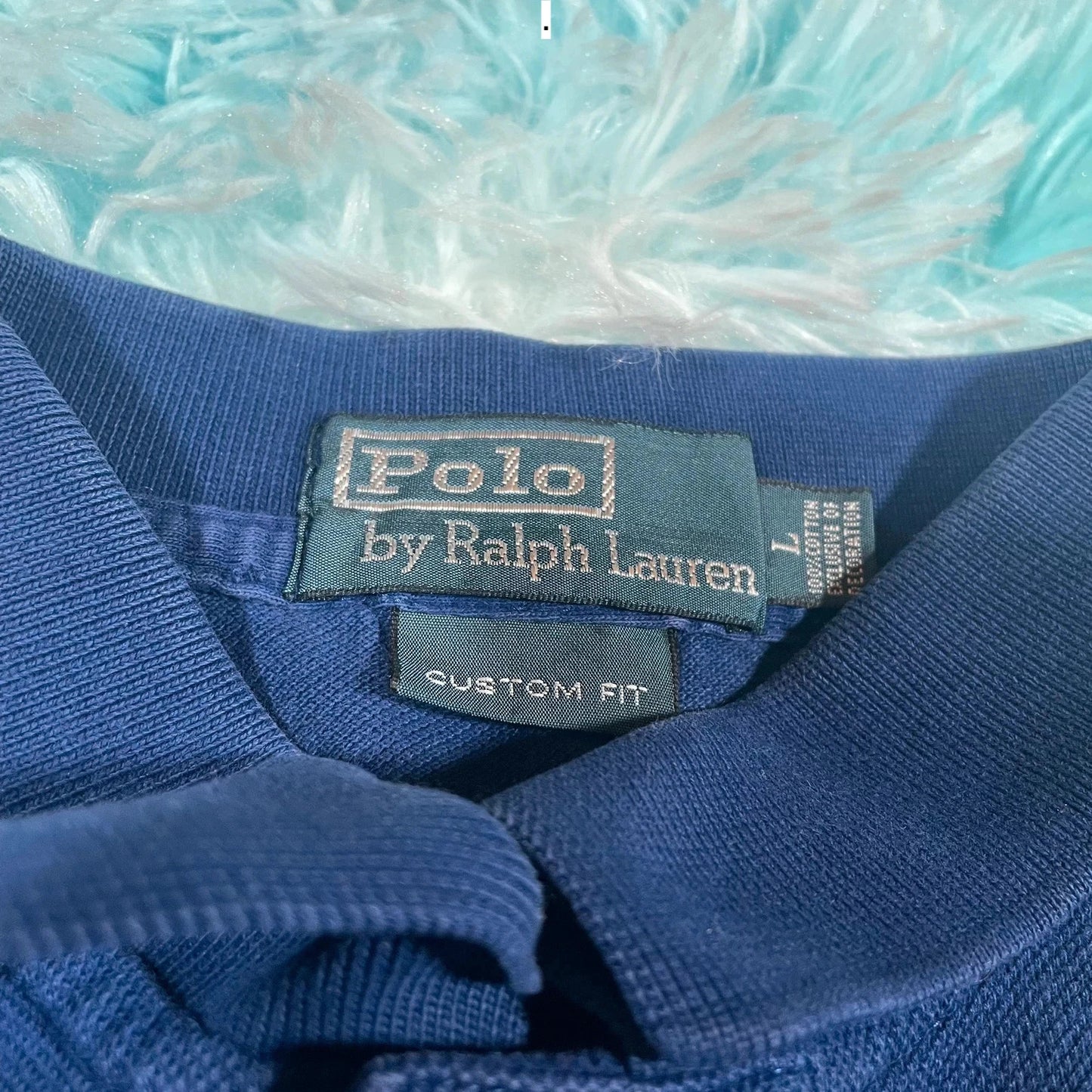 Vintage 90s Blue Polo Ralph Lauren Polo Shirt - Large
