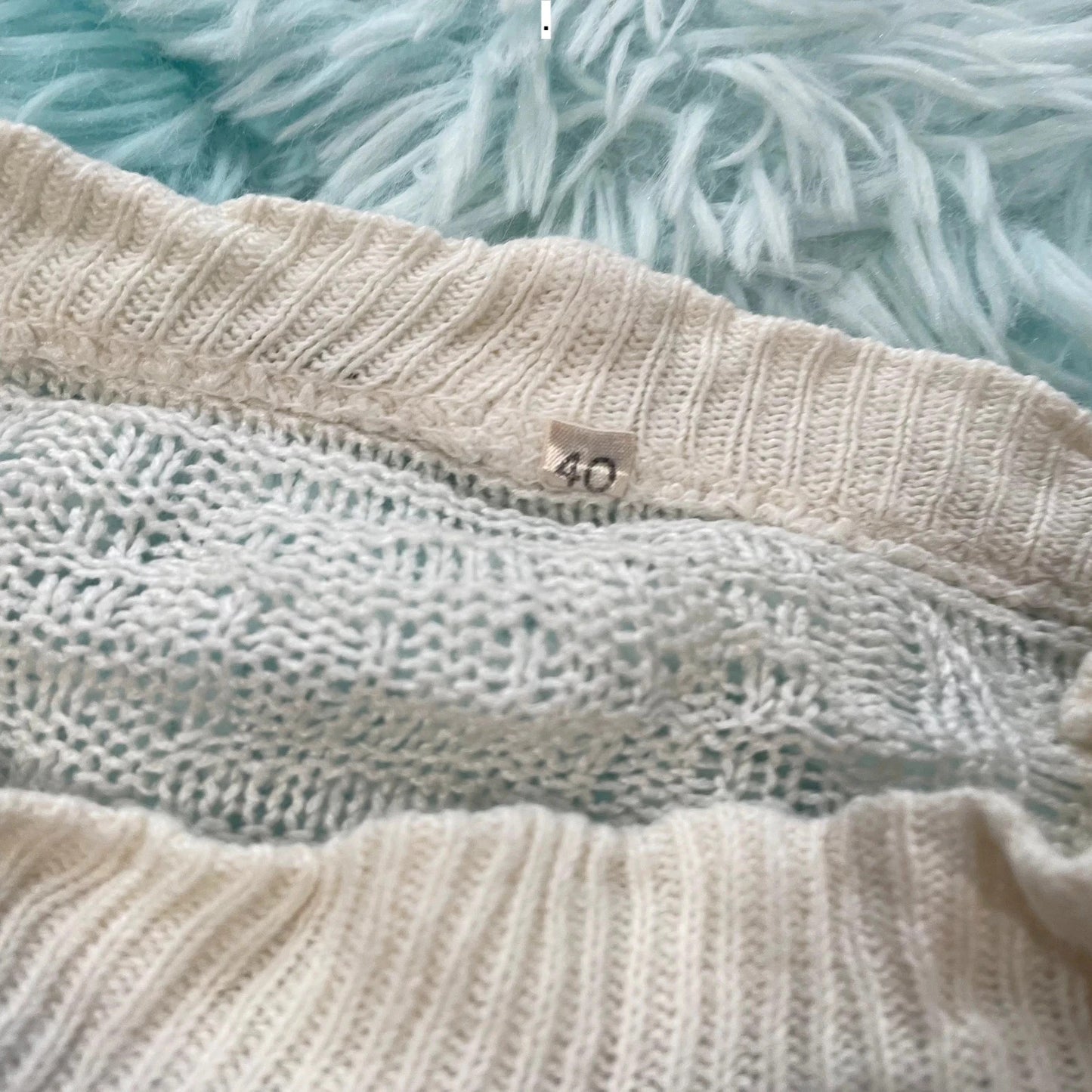 Vintage 90s Funky Patterned Knitted Jumper - Large