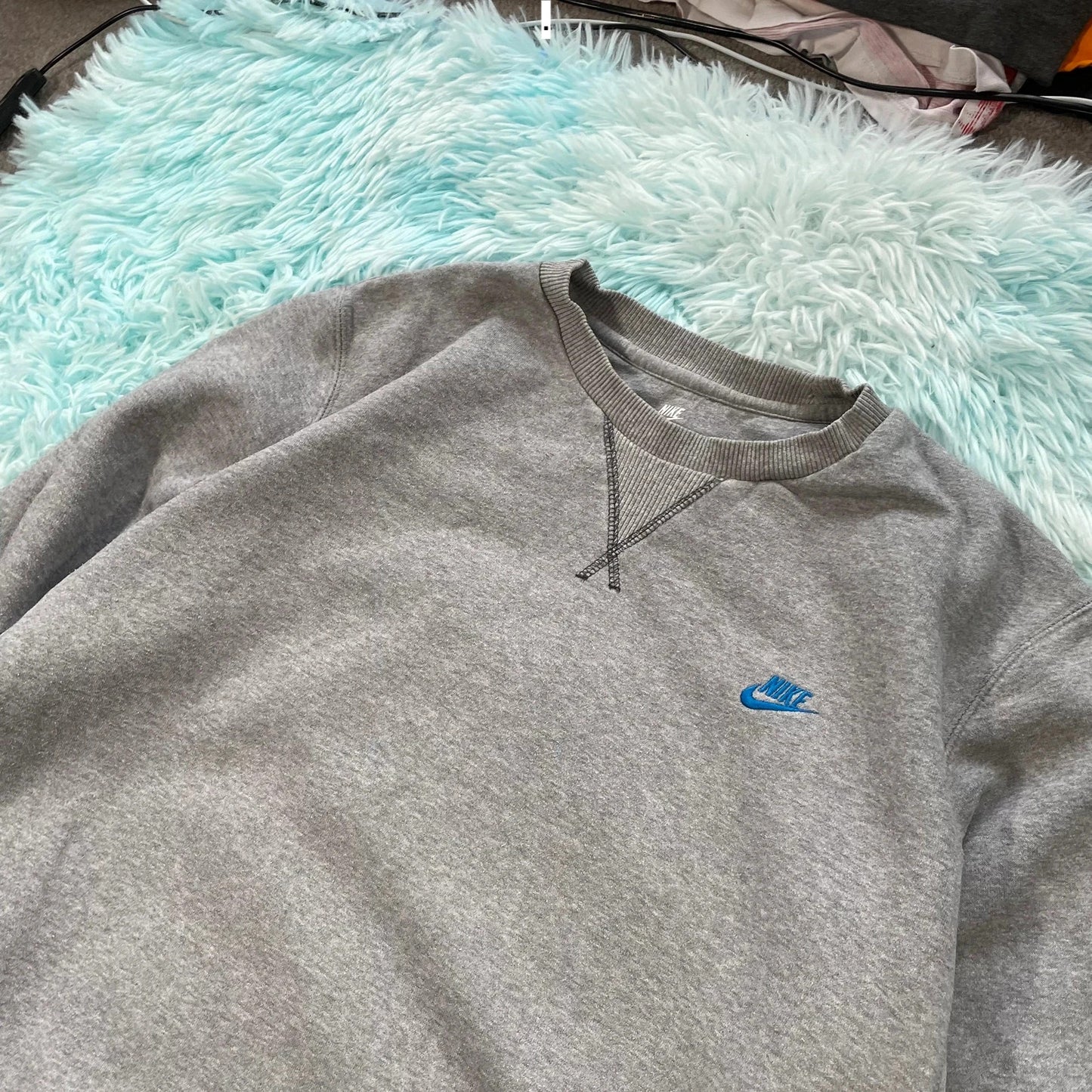 Grey Nike Sweatshirt Plain - XL